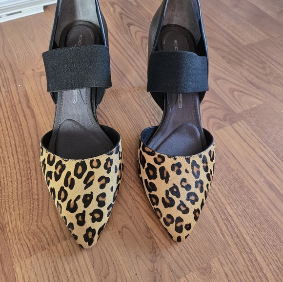 Rockport Shoes - Rockport, Leopard Print Women's Shoes with Black Strap